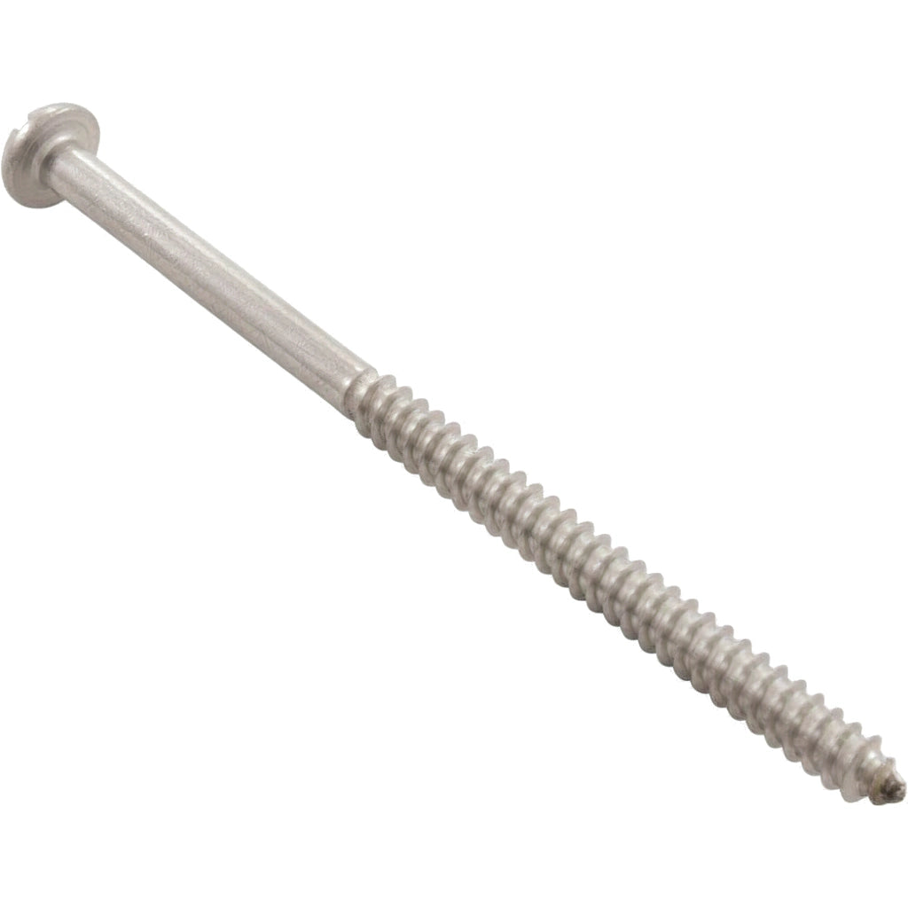 Stainless steel Hayward Replacement Screw SPX1082Z9 with round head, long shank, and sharp-pointed threaded tip.