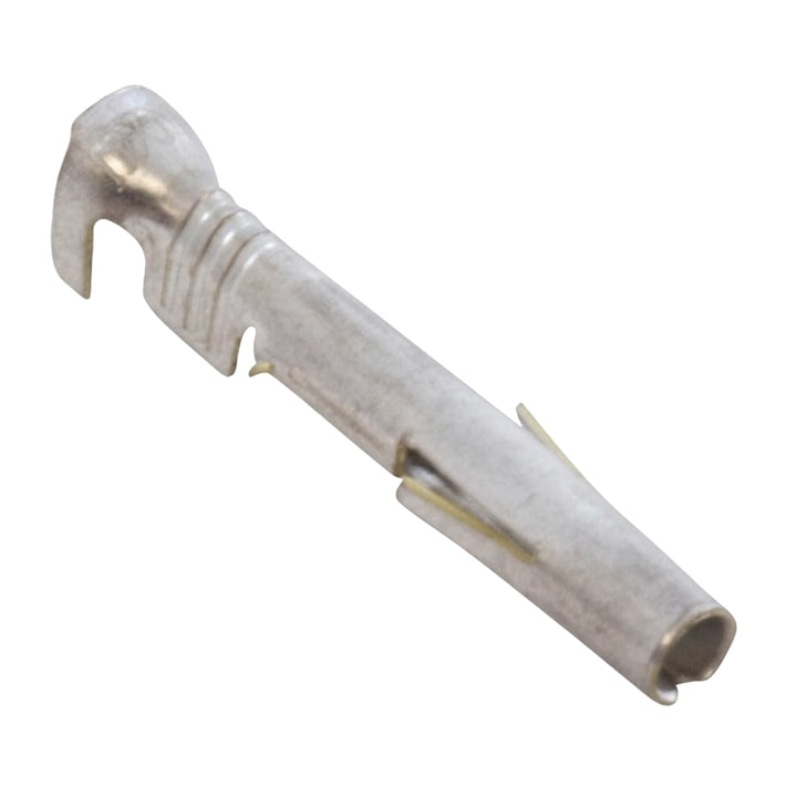 Hayward Shark Vac molex connector socket RCX59006, cylindrical metal pin with slotted hooked end on white background.