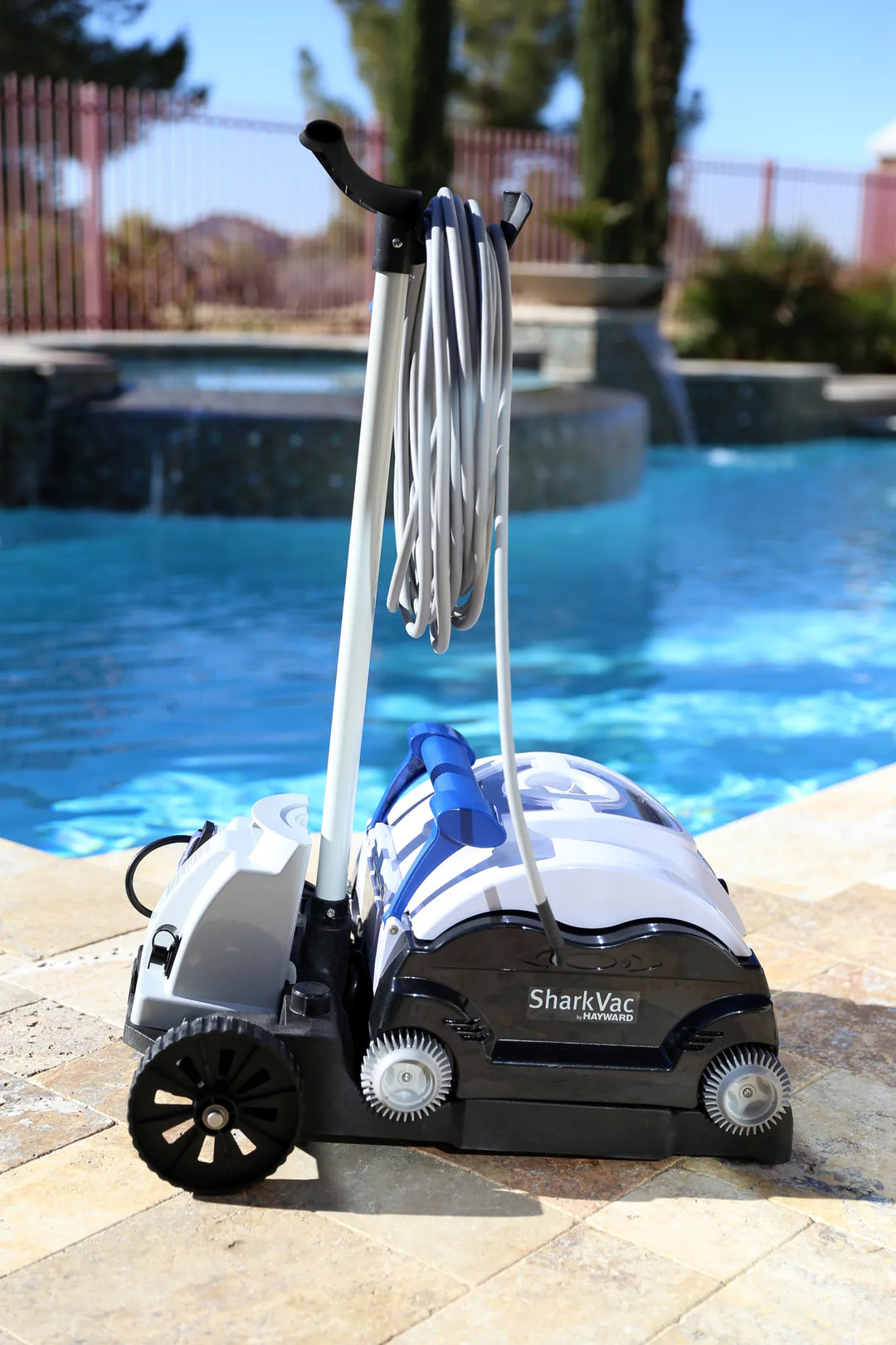 SharkVac™ Robotic Pool Cleaner with Caddy
