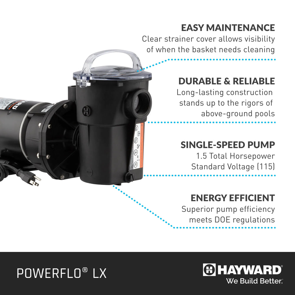 Power-Flo® LX High Efficiency Above Ground Pump with 6' Cord 1-1/2 HP 115V