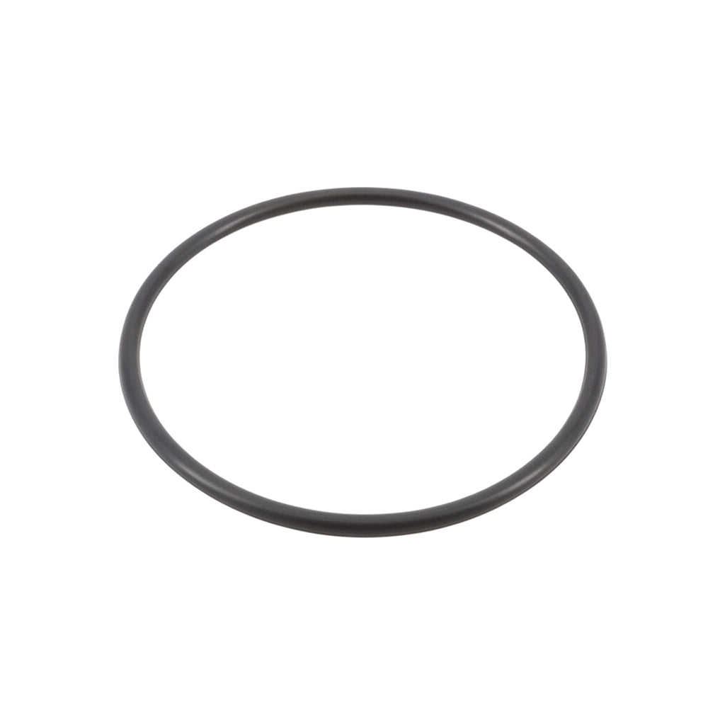 Black rubber O-ring, round cross-section, shown flat against a white background for JED chlorinator 15-472.
