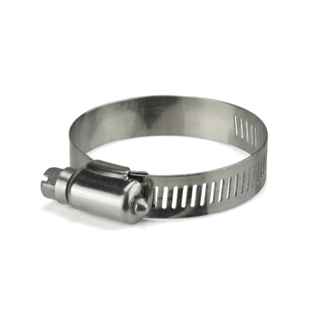 Stainless steel JED worm-drive pool hose clamp, 