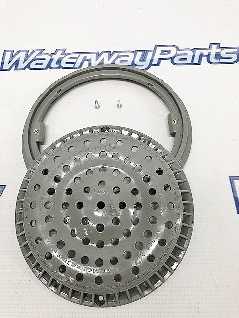 Waterway 8" Anti-Vortex Cover & Frame, Round, Gray | 640-2317V