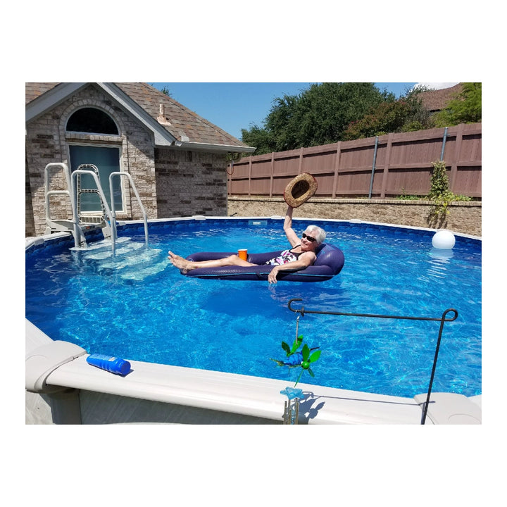 Main Access Easy Entry System 36" Step w/ Safety Ladder for AG Pools, Taupe | 200700T/200400T
