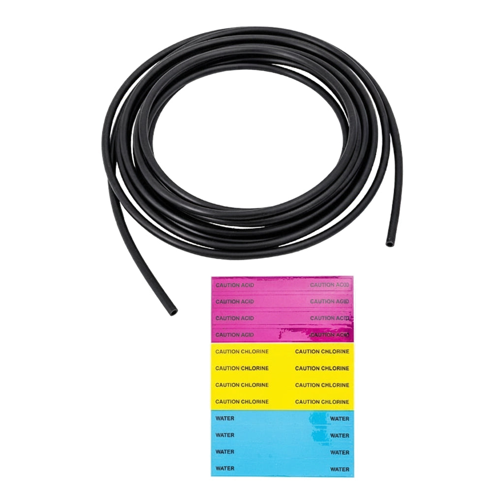 Pentair 1/4" Black Tubing for Chemical Injection with Labels, 20 Ft. | Commercial IntelliChem Chemical Controller — IntelliChem Series | 522384