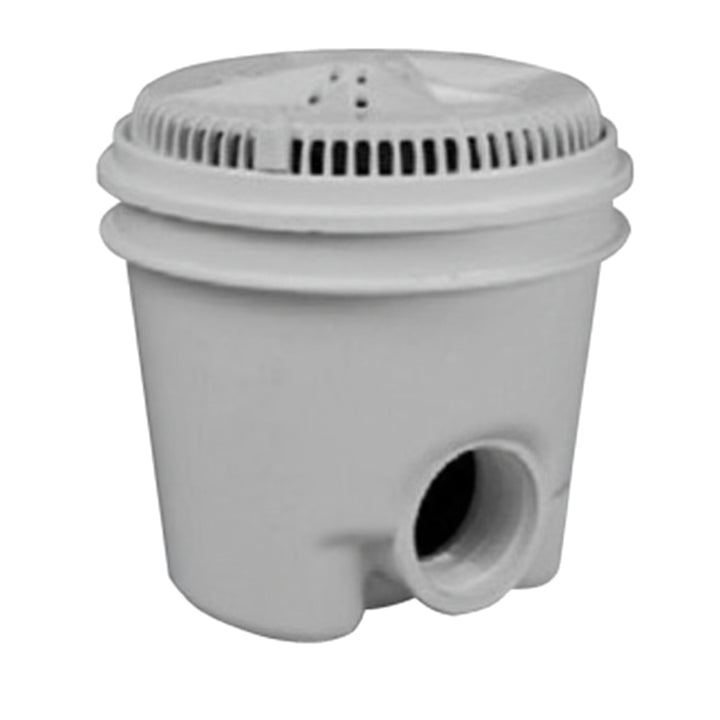 Pentair 8" StarGuard Main Drains with 2" Side & 1-1/2", Bottom Ports ABS Sump with Ring & Cover, Black | 500111