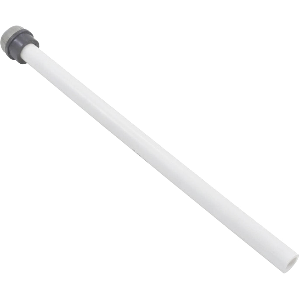 Pentair 170030 air bleed tube assembly, white plastic tube with gray fitting on one end, shown diagonally