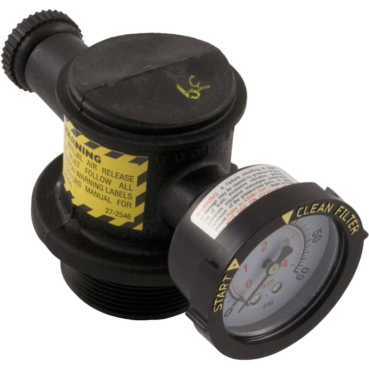 Pentair Black Manual Air Relief Assembly | SM &amp; SMBW 4000 Series D.E. Filter, FNS Filter, Nautilus Plus Filter | 273550Z