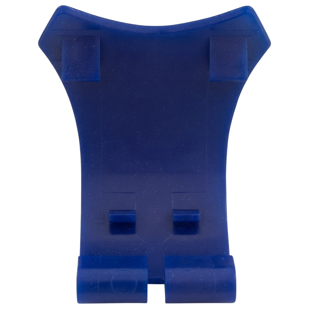 Blue plastic Pentair Buckle Kit 360284 with dual clips, shown from behind against a white background.