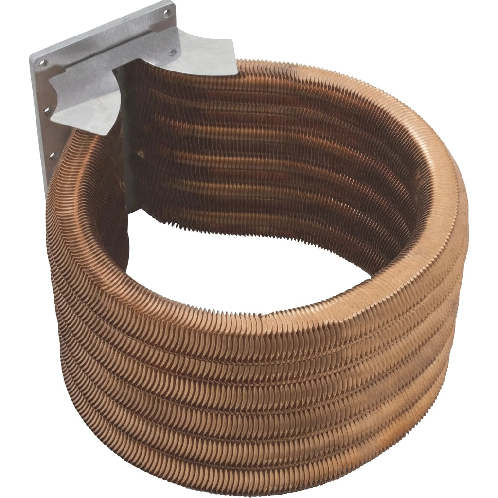 Pentair 77707-0244 cupro nickel tube sheet coil assembly, tightly wound tubing with steel mounting bracket.