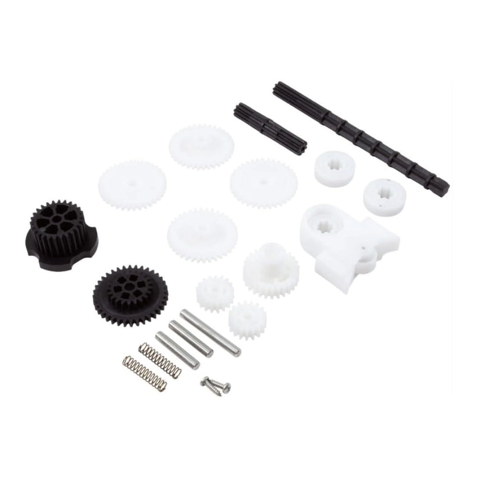 Pentair 360462 drivetrain kit with white and black plastic gears, drive shafts, springs, pins, and screw