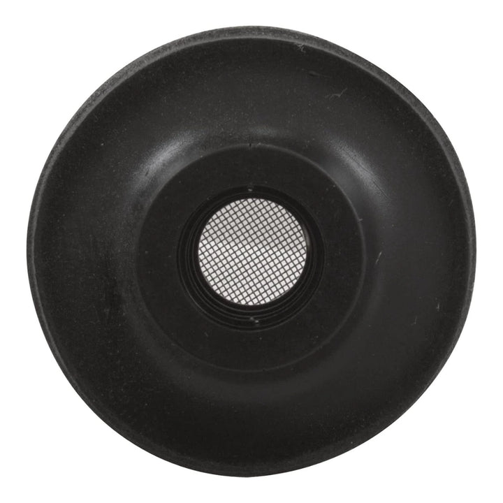 Black round Pentair Eclipse Air Bleed Strainer (55024400) with center mesh screen, viewed head-on.