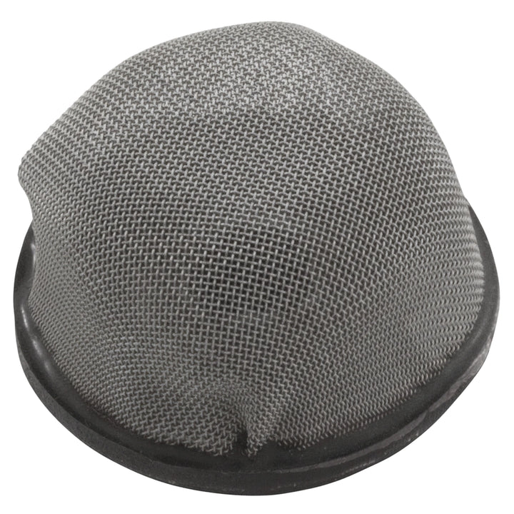 Dome-shaped gray mesh strainer with black rubber base, Pentair Eclipse Air Bleed Strainer 55024400