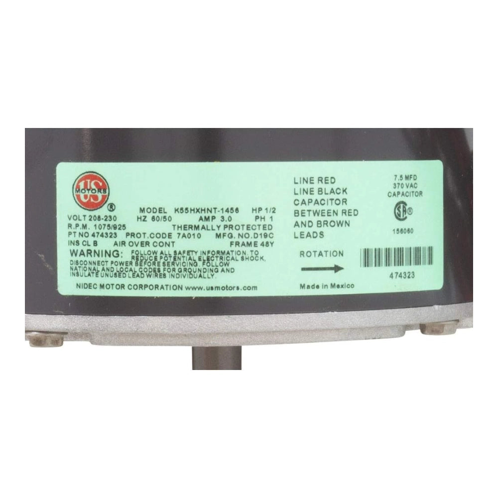 Pentair Fan Motor with Acorn Nut Kit | UltraTemp Heat Pump | 474323Z