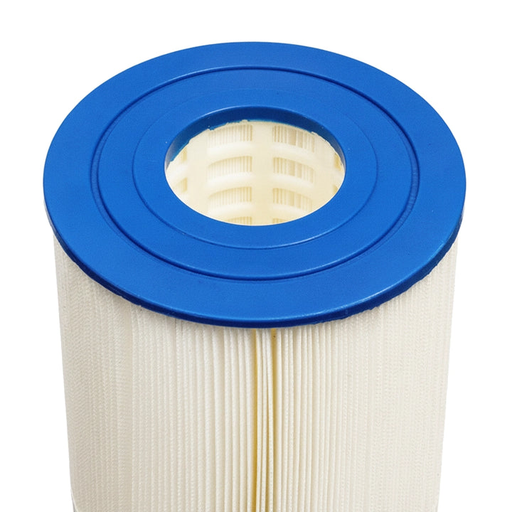 Pentair FullFloXF C620 filter cartridge (170102), top view showing blue end cap and pleated white media
