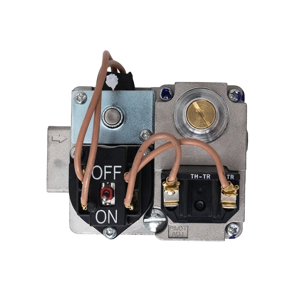 Pentair 476001 combination gas control valve with ON/OFF switch, copper tubing, and TH-TR terminals.