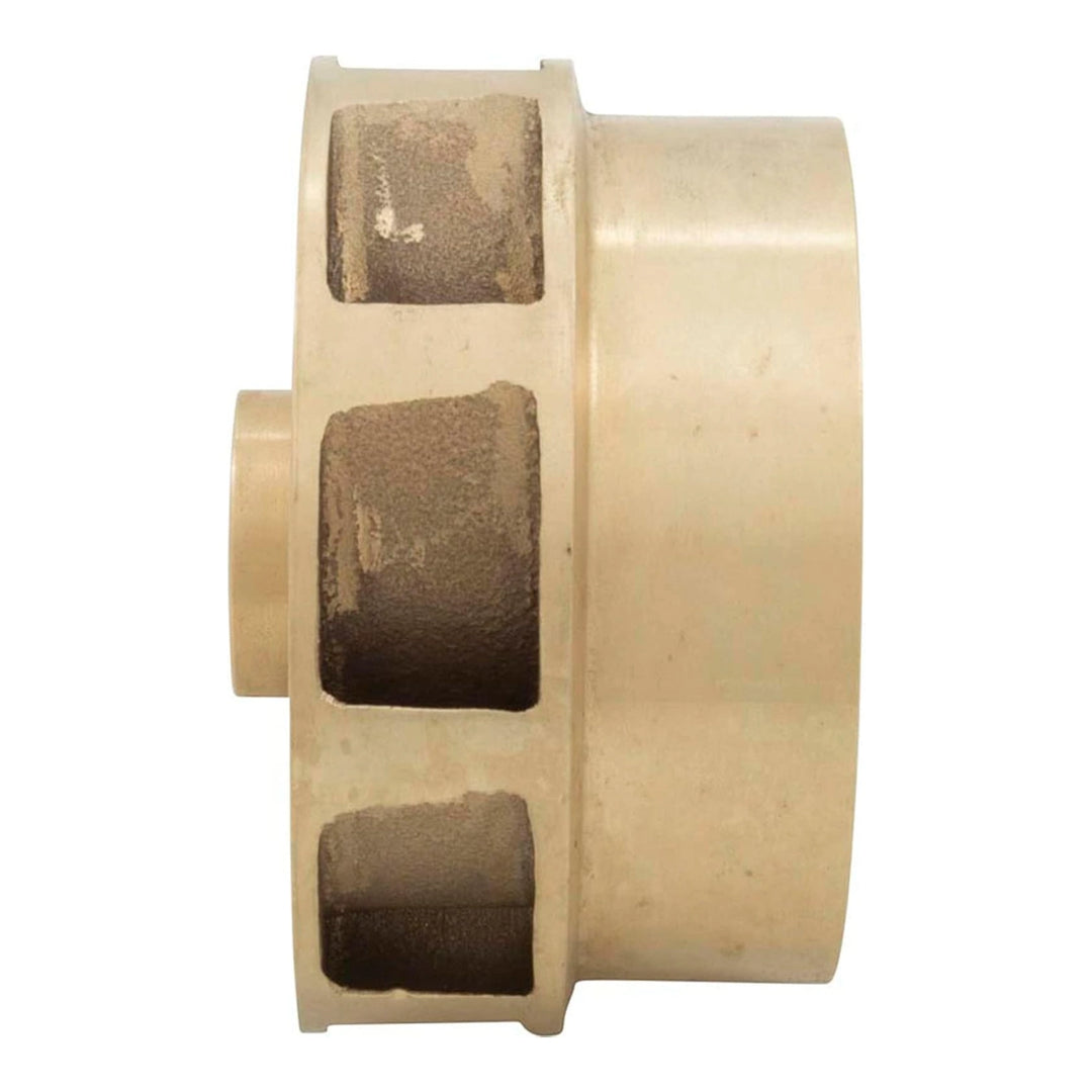 Pentair 070227 brass medium head impeller, side view showing three vane openings and center hub