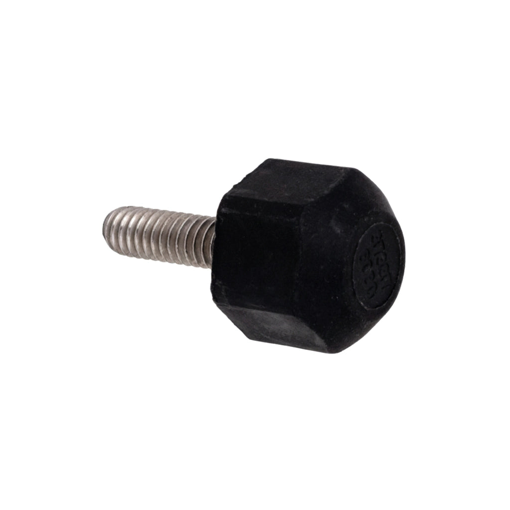 Pentair Impeller Lock Screw 37337-6080Z with black hex plastic head and stainless threaded shaft.