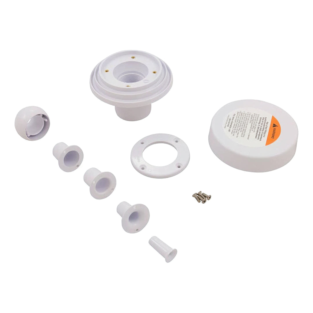 Pentair Complete Insider Wall Inlet Fitting for Concrete Pools, 1-1/2 Inch Slip, White | 08429-0000