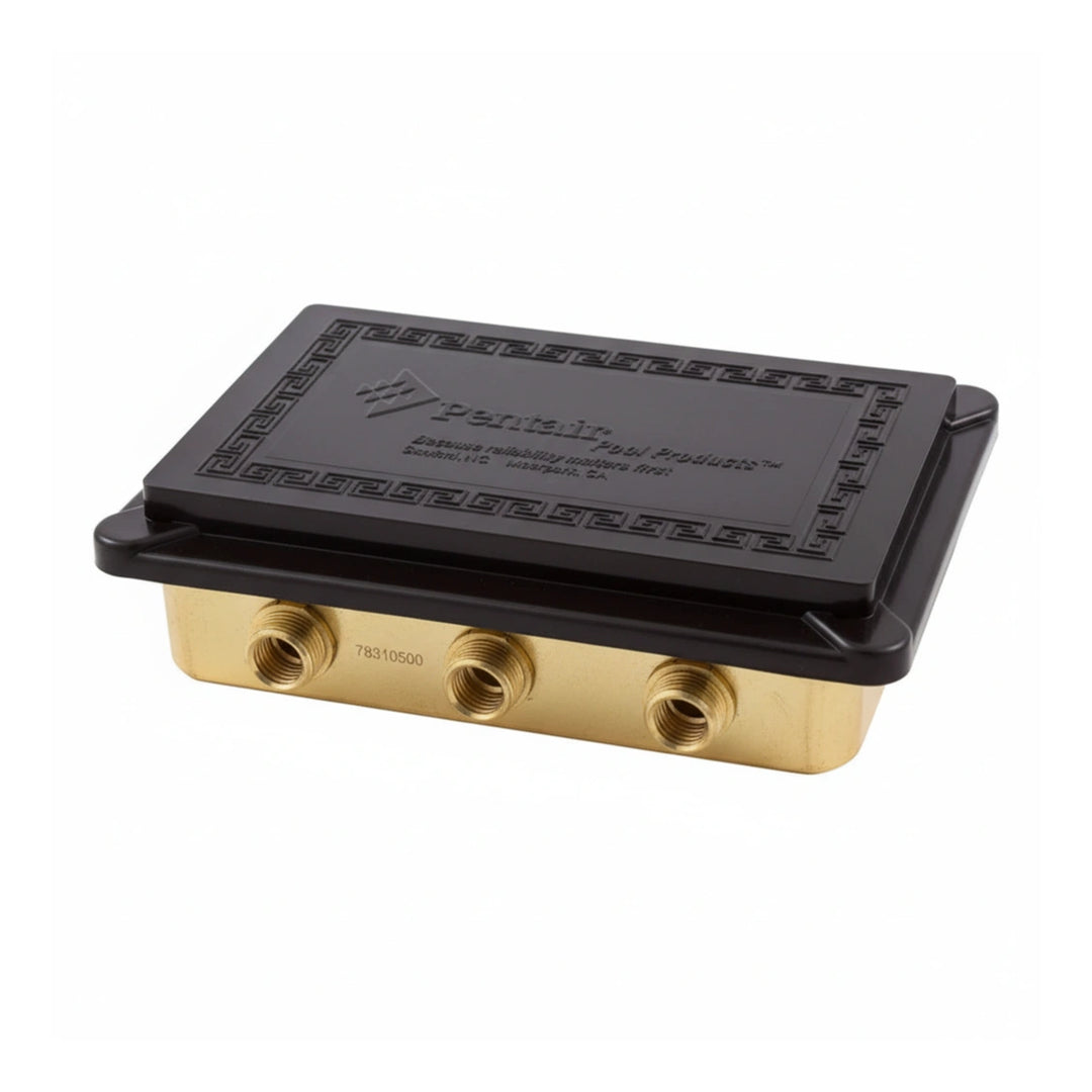 Pentair Junction Box Brass Base w/ Polycarbonate Cover - 1/2 in. ports | 78310500