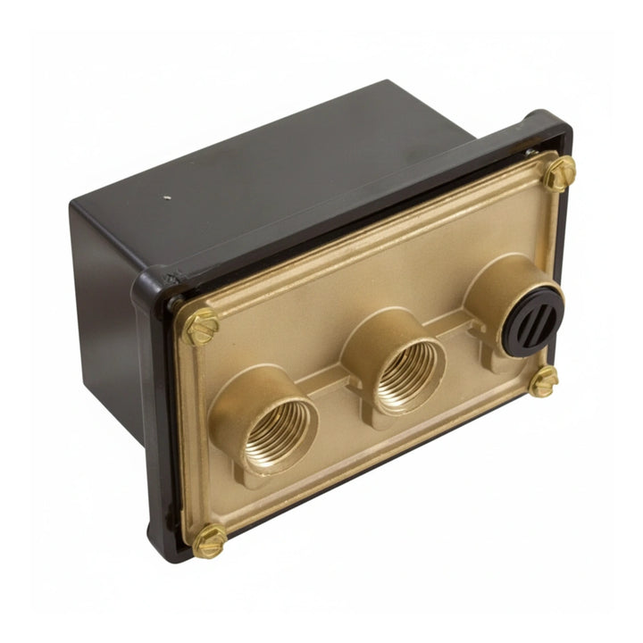 Pentair Junction Box Brass Base w/ Polycarbonate Cover - 1/2 in. ports | 78310500