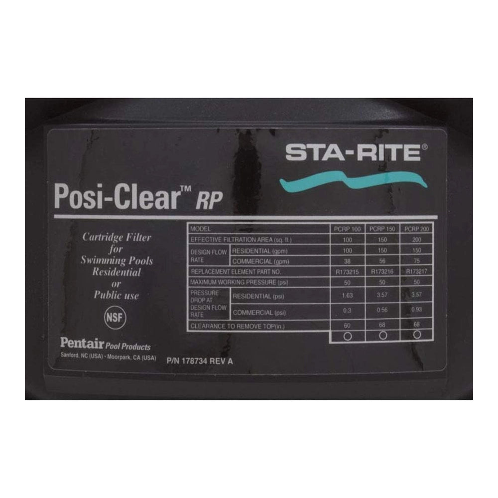 Pentair Lid, 100 Sq. Ft. Filter | POSI-CLEAR RP &amp; System:2 Modular Media Filter | 59053001Z