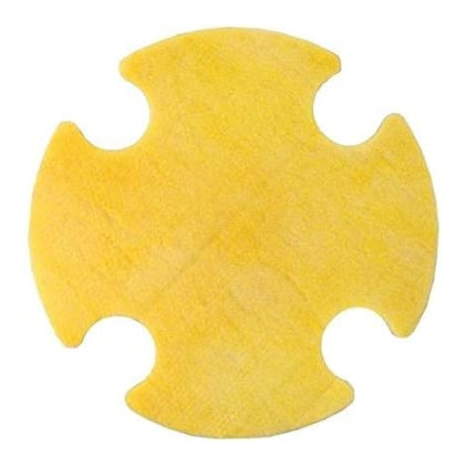 Pentair Lower Enclosure Insulation panel, round yellow fibrous material with four notched edges, 42001-0074S