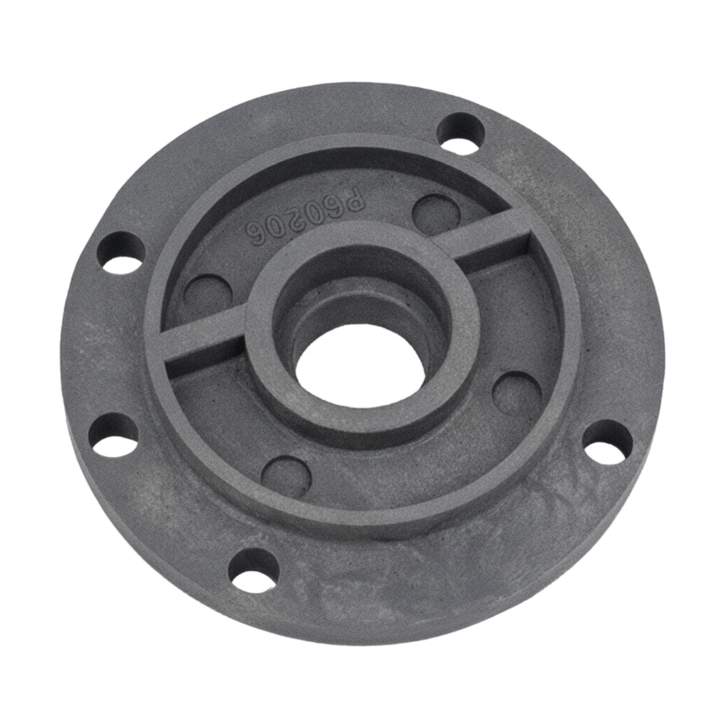 Gray Noryl Pentair Ortega valve cover with six bolt holes and center opening, marked P60206