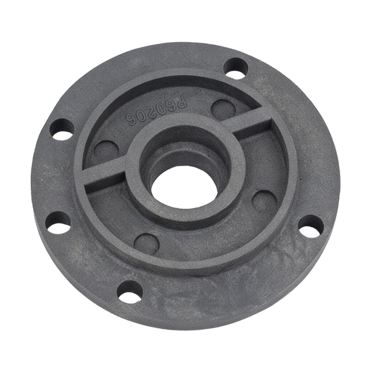 Gray Noryl Pentair Ortega valve cover with six bolt holes and center opening, marked P60206