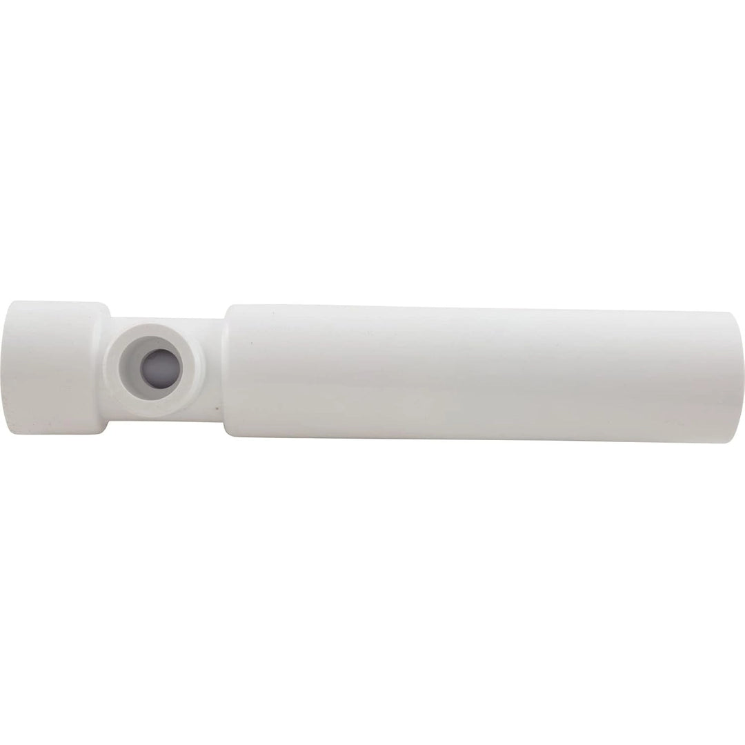 white cylindrical venturi jet with multiple socket openings and smooth surface designed for connection in piping