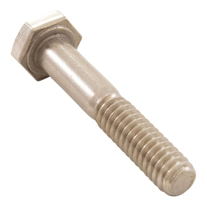 Pentair 350035Z hex head cap screw, 1/4in-20 x 1-1/2in, stainless steel with partial threading, on white background