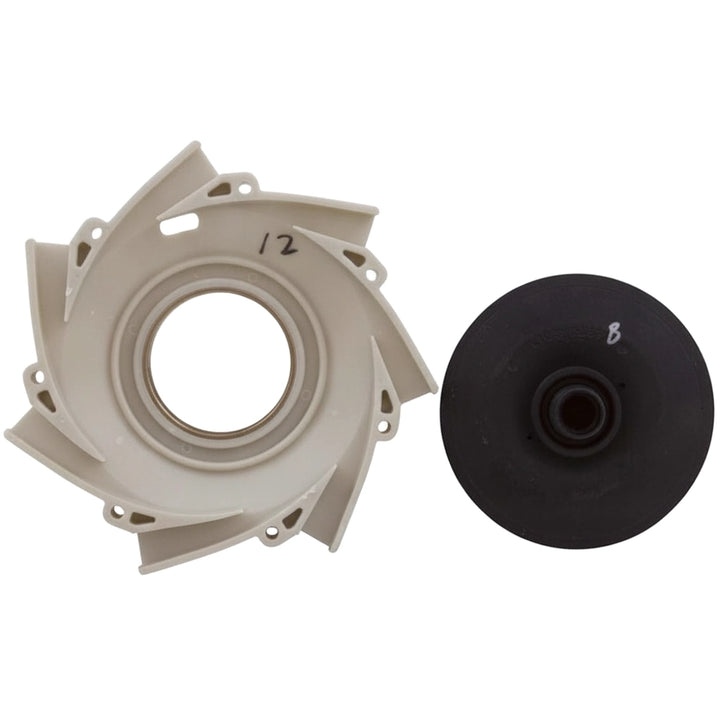 Pentair PP3011 seal/gasket kit showing tan curved-blade impeller with shaft seal and black rubber diffuser gasket