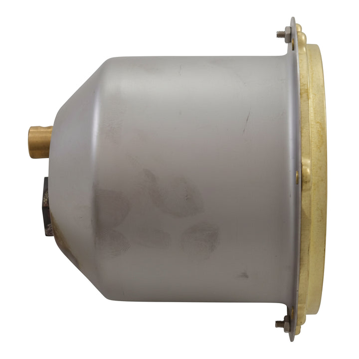 small stainless steel niche for concrete pools or spas with 3/4 inch rear hub and brass flange