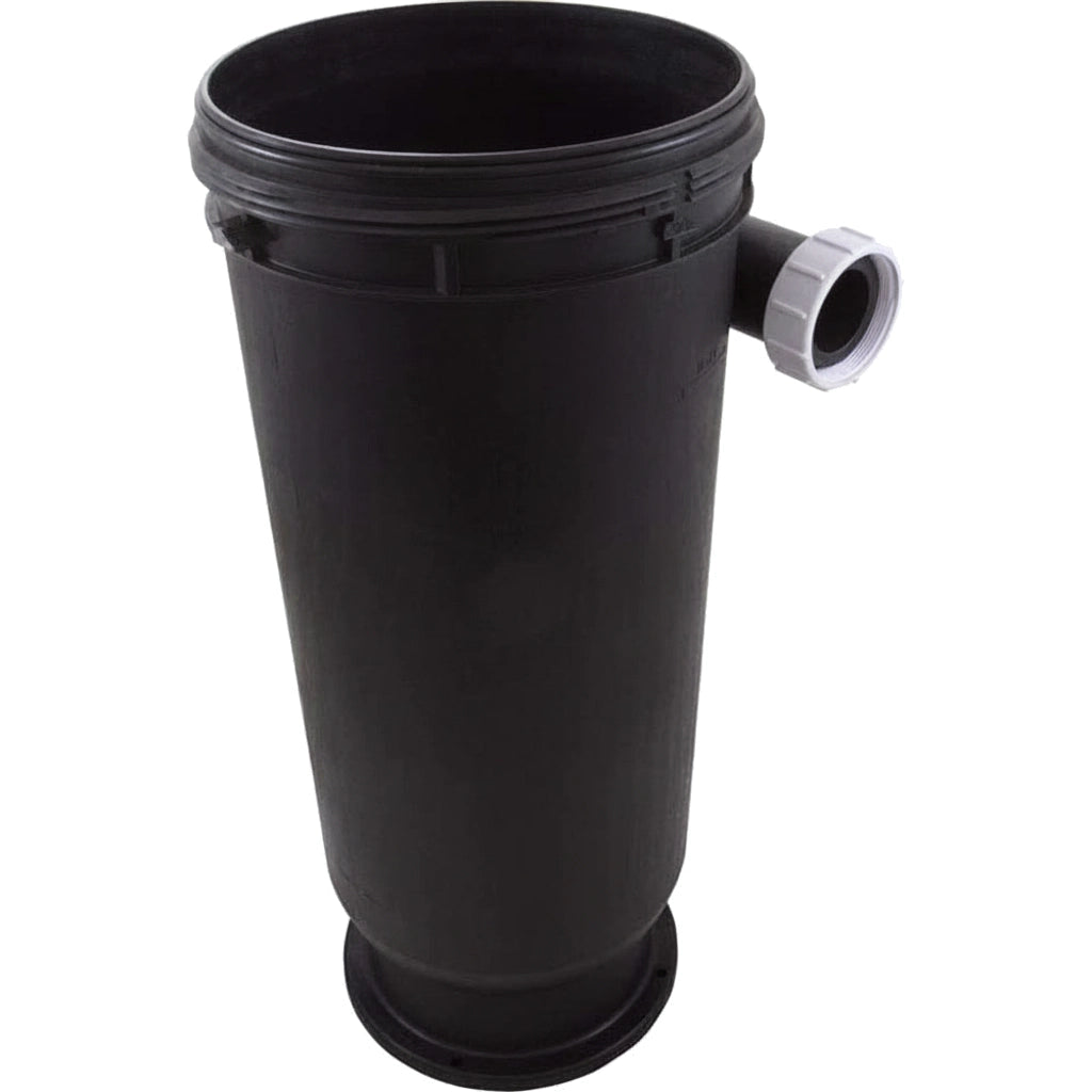 Pentair Tank Bottom 178743Z, black cylindrical filter housing with white threaded side port, for POSI-CLEAR RP filters