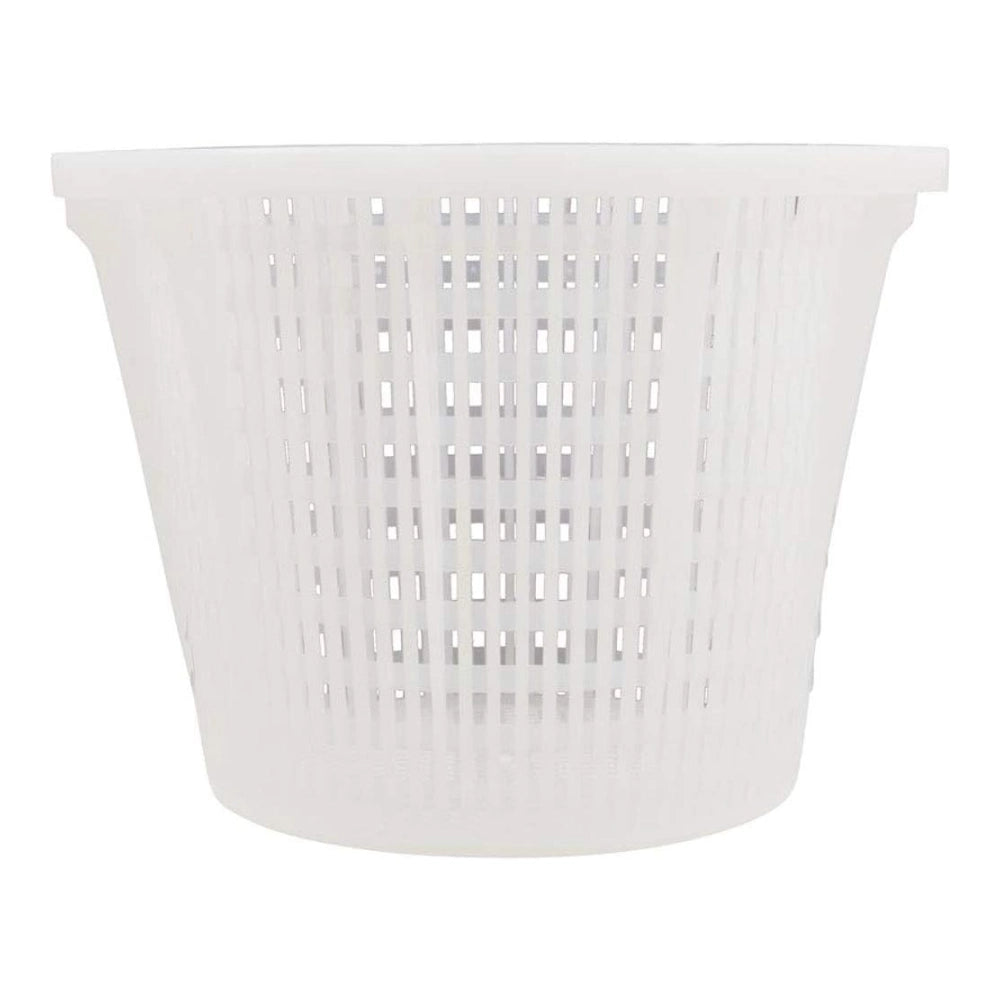 White tapered plastic skimmer basket with slotted sides, Pentair 85014600 for Admiral S-20 skimmer.