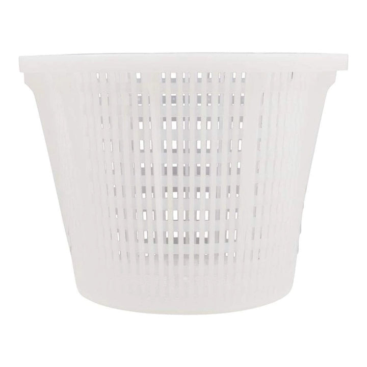 White tapered plastic skimmer basket with slotted sides, Pentair 85014600 for Admiral S-20 skimmer.