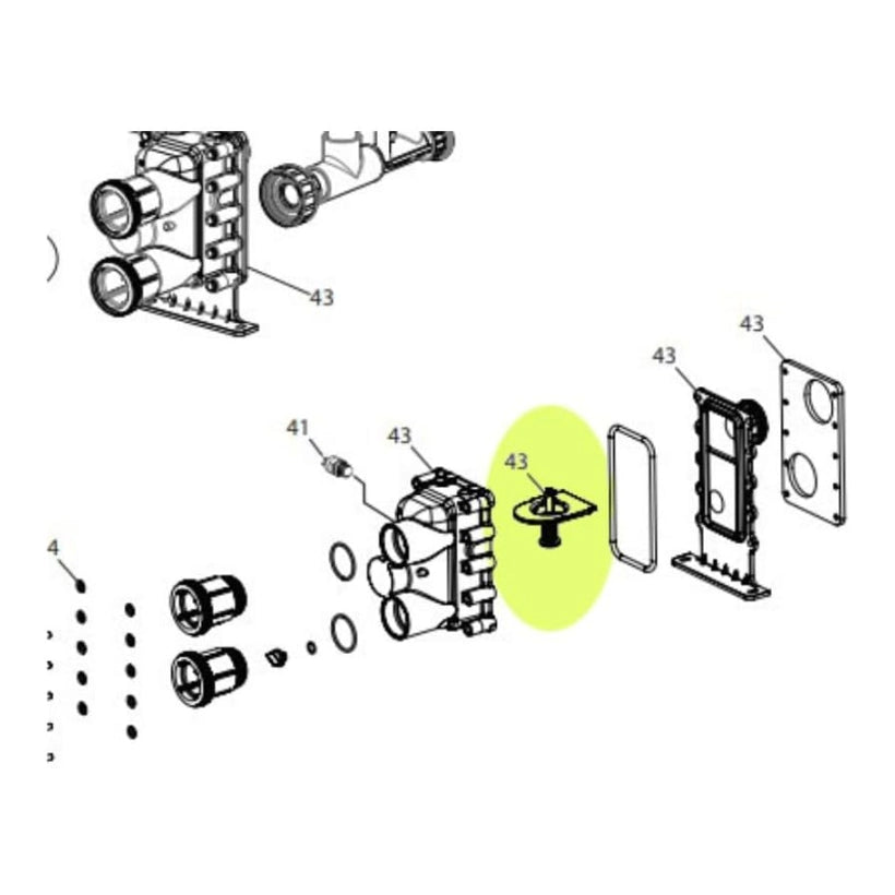 Pentair Water Bypass Assembly | ETi® 400 Heater | 475621