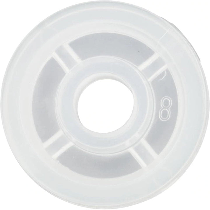off white solid molded replacement wheel with circular shape and hollow center used for vacuum cleaners
