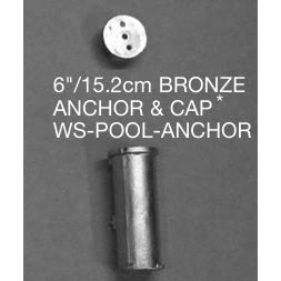 six inch bronze anchor with matching cap displayed on a grey background with product text overlay