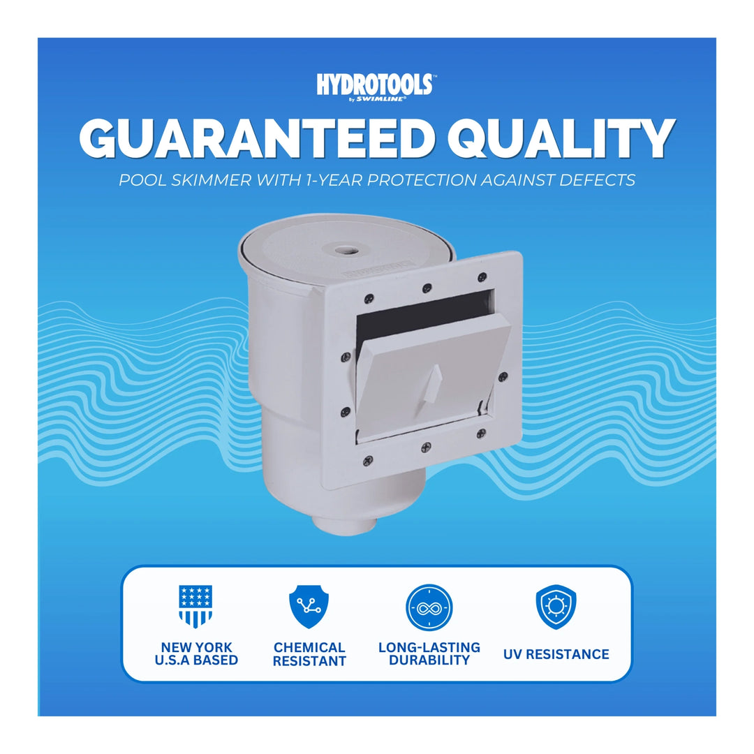 Swimline ABS Standard Thru-Wall Skimmer, Square, White | 8940