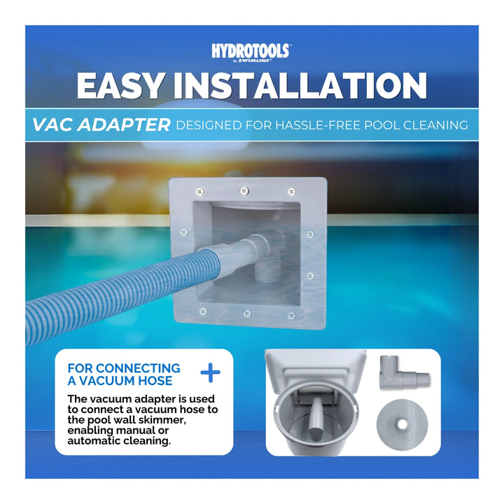 Swimline ABS Standard Thru-Wall Skimmer, Square, White | 8940