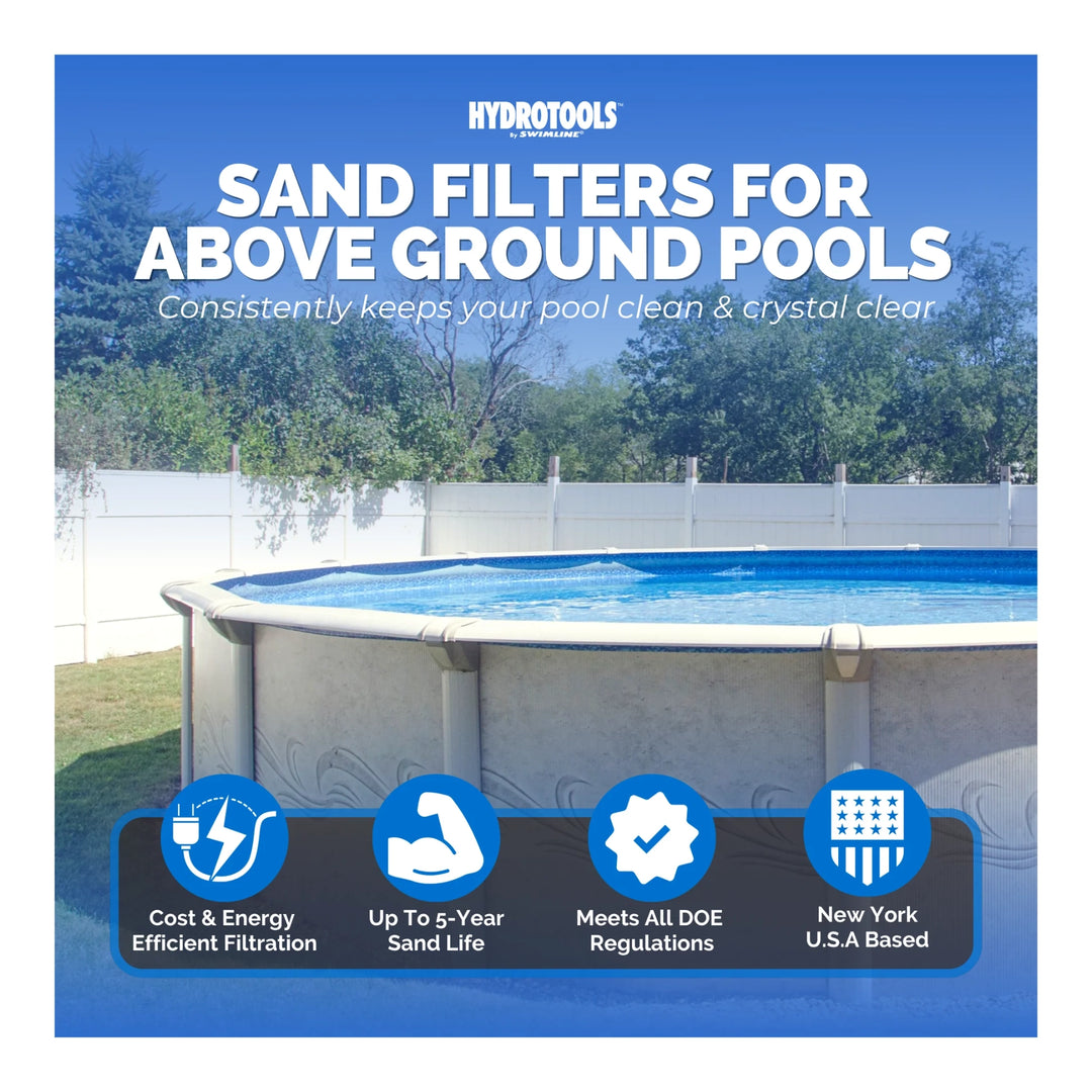 Swimline HydroTools 19" Complete Pool 1 HP Pump &amp; Tank Sand Filter System | 71915