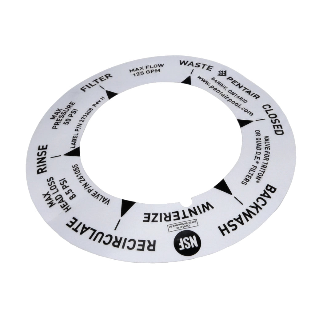 Pentair Label 2 in. Sand | Sand Filter Valve 2 in.  PacFab Multiport Valves | 273208