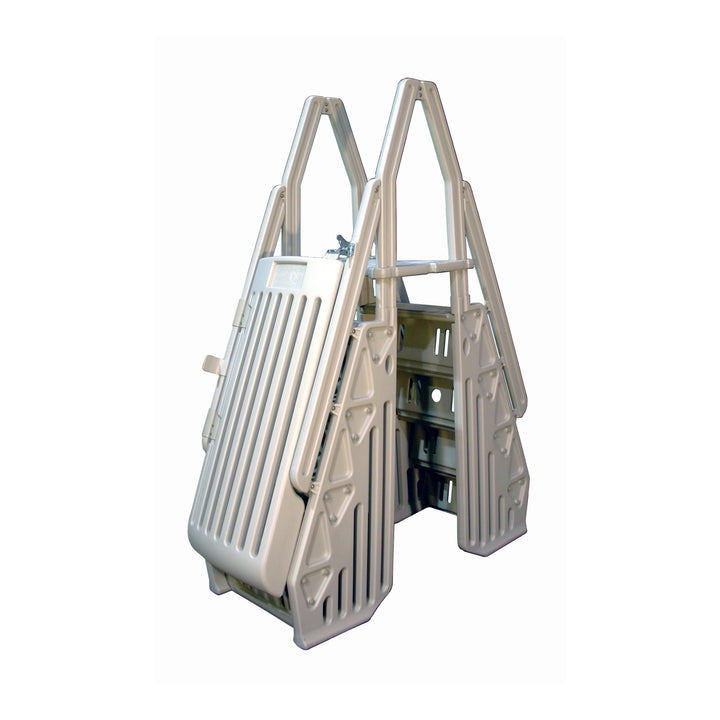 Vinyl Works 24" Gated Entry A/G Pool Ladder, Taupe | AF-T