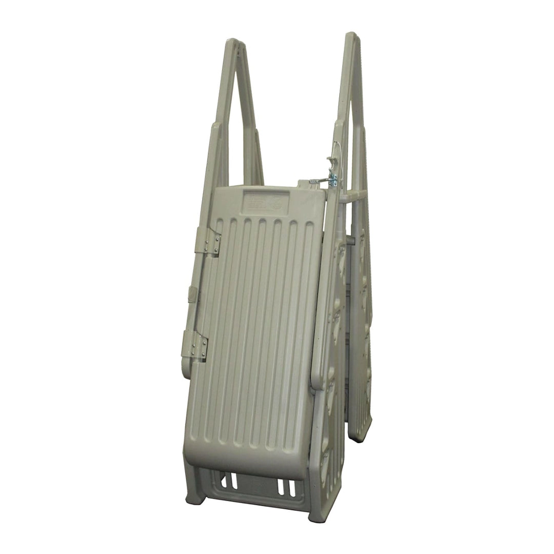 Vinyl Works 24" Gated Entry A/G Pool Ladder, Taupe | AF-T