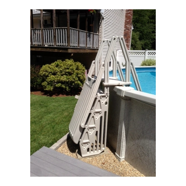 Vinyl Works 24" Gated Entry A/G Pool Ladder, Taupe | AF-T