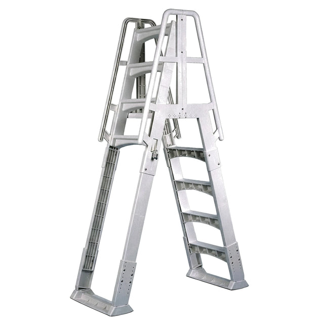 VinylWorks A-Frame 4 Tread Pool Ladder with Slide Lock – Poolaroo