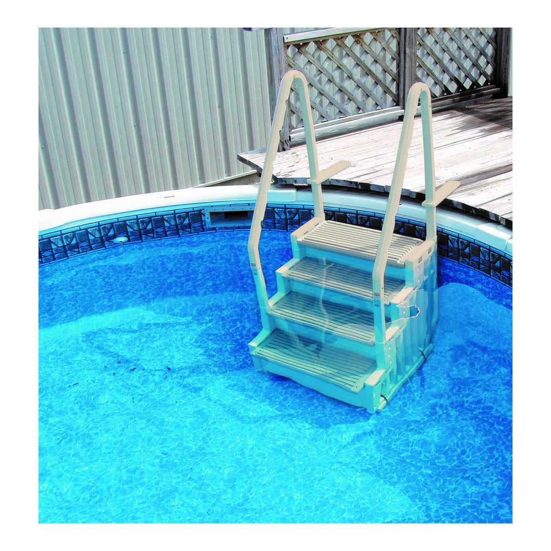 Confer In-Pool Steps for Above Ground Pools with Flat Bottoms in Warm Gray | Step-1X