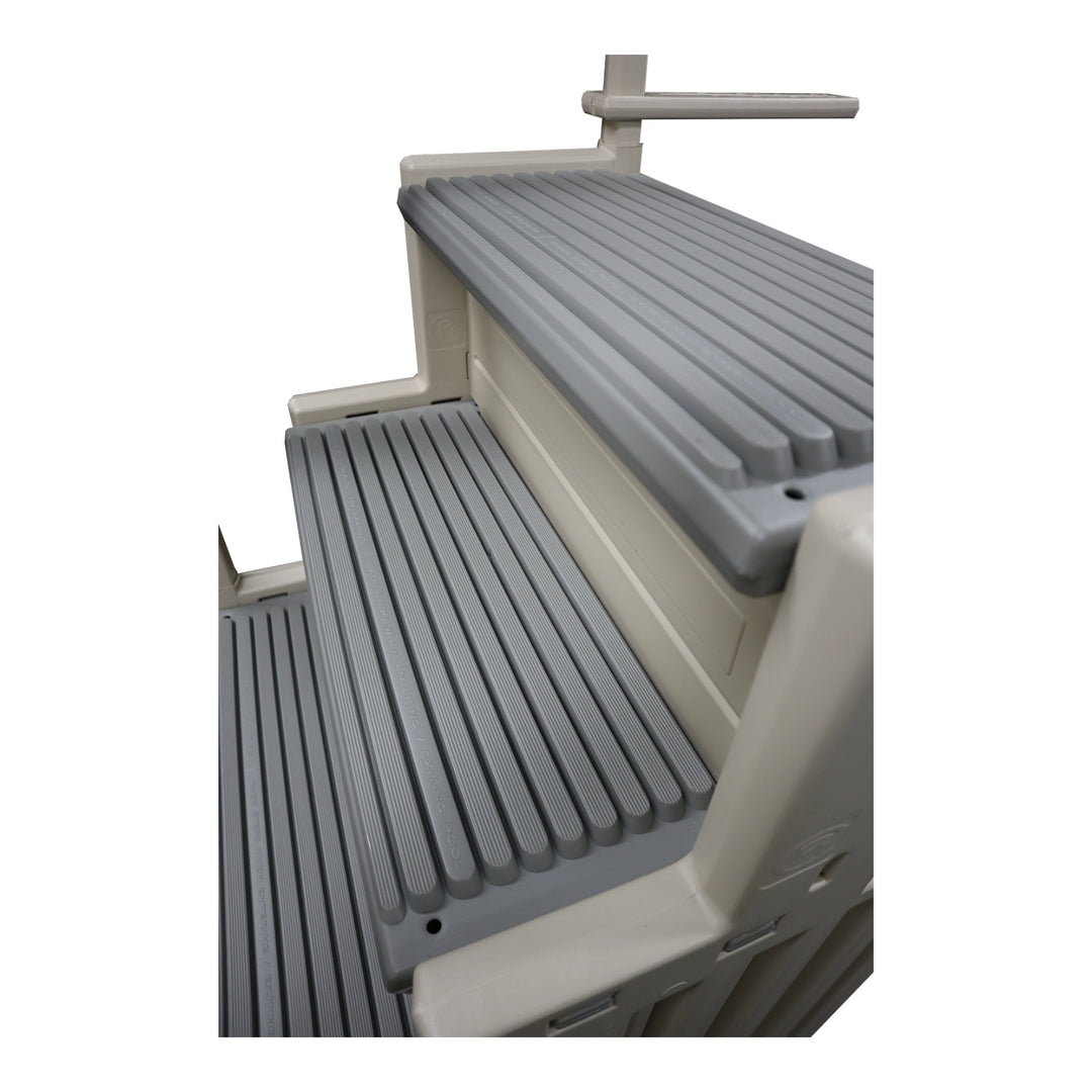 Confer In-Pool Steps for Above Ground Pools with Flat Bottoms in Warm Gray | Step-1X