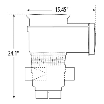 Waterway Plastics Renegade Gunite Venturi In-Ground Skimmer, 2 Inch Socket, White | 540-5300